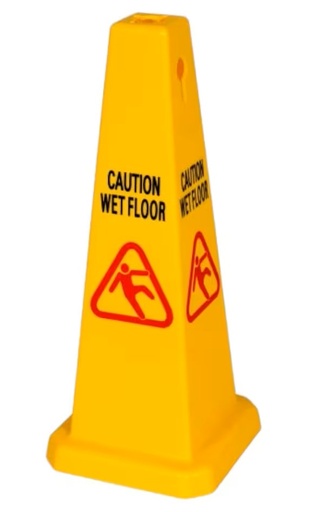 Caution Wet Floor Sign Cone / Kerucut Peringatan Lantai Licin