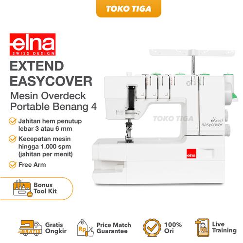 [EZO.0300080] Mesin Overdeck Jahit Rantai Portable Benang 4 - Elna Extend EasyCover V2