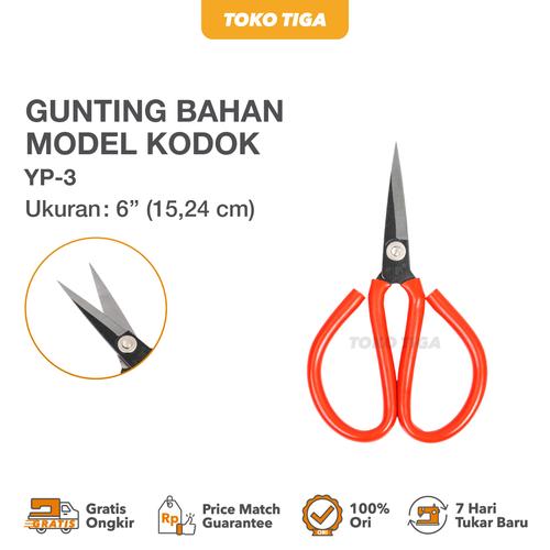 [EZO.0300083] Gunting Potong Bahan Kain Model Kodok / Tailor Scissors 6 (YP-3)