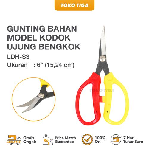 [EZO.0300087] Gunting Bordir Bahan Kain Model Kodok Ujung Bengkok Ukuran 6 inch
