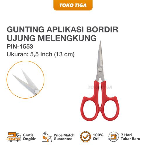 [EZO.0301086] Gunting Aplikasi Bordir Ujung Melengkung / Embroidery Scissor 5,5 Inch PIN-1553