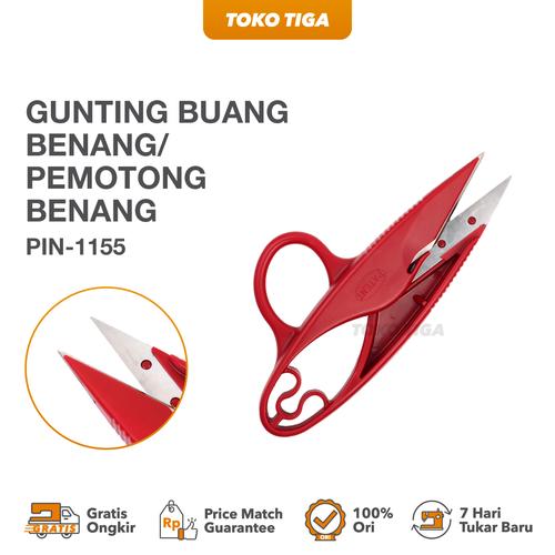 [EZO.0301087] Thread Cutter / Gunting Cekris Buang Benang Stainless dengan Jempol (PIN-1155)