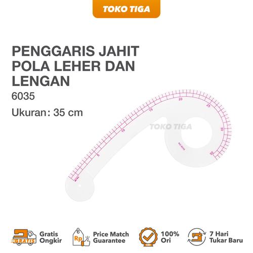 [EZO.0300095] Penggaris Jahit/Menjahit - Penggaris Pola Baju Lengkung 35 cm - 6035