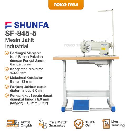 [EZO.0300107] Mesin Jahit Industrial Jarum 2 SHUNFA SF-845-5 / SF845-5 LR/LH Matic/ Twin Split Needles