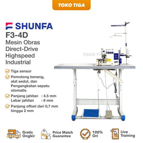 [EZO.0300114] Mesin Obras Direct Drive SHUNFA F3-4D / F34D Mesin Jahit Obras Industrial Garmen Konveksi