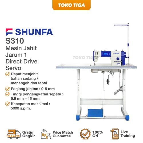 [EZO.0301090] Mesin Jahit Jarum 1 SHUNFA S-310 / S310 Industri Garmen Direct Drive Servo