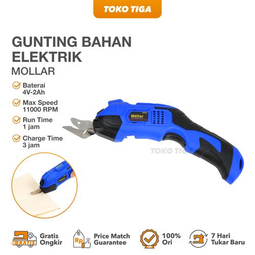 [EZO.0300116] Gunting Bahan Kain & Kertas Elektrik Multifungsi / Electric Portable Scissor Cutter Mollar