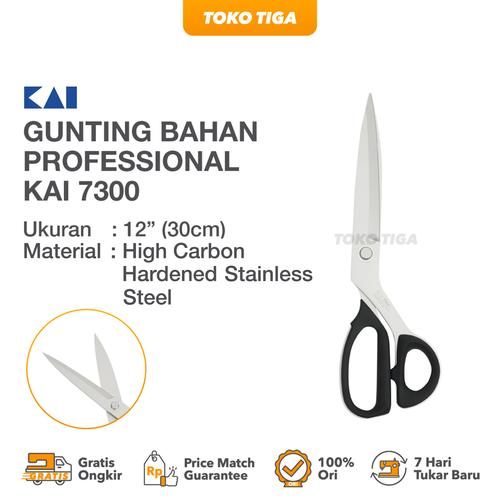 [EZO.0300174] Gunting Kain KAI 7300 12 Inch Japan Profesional Carbon Stainless Steel
