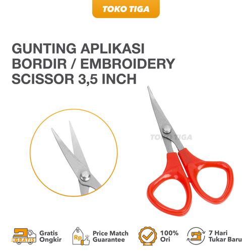 [EZO.0300708] Gunting Aplikasi Bordir / Embroidery Scissor 3,5 Inch