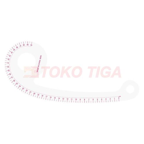 [EZO.0300911] Penggaris Jahit/Menjahit - Penggaris Pola Baju Bulat 40 cm - 6040B