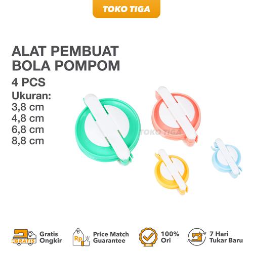 [EZO.0300461] Alat Pembuat Bola Pompom / Pom Pom Maker Set