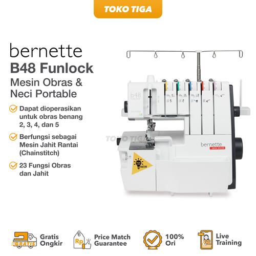 [EZO.0300631] Mesin Obras Neci Overdeck Jahit Rantai Portable B48 Funlock BERNETTE