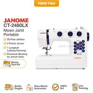[EZO.0300713] Mesin Jahit JANOME CT2480LX / CT-2480LX Portable Multifungsi