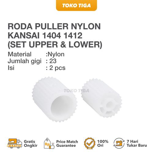 [EZO.0300728] Roda Puller Nylon Kansai 1404 1412 (Set Upper & Lower)