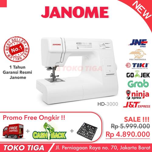 [EZO.0301190] [PROMO] Mesin Jahit JANOME Heavy Duty HD3000 / HD-3000 (Portable)