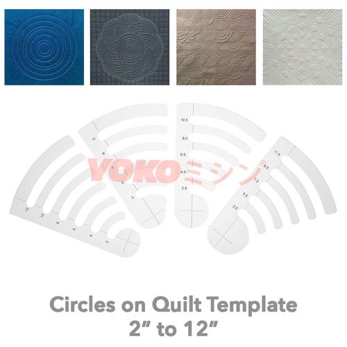 [EZO.0301200] Penggaris Jahit Pola Quilting - Circle On Quilts 2 to 12 (RL-04S)