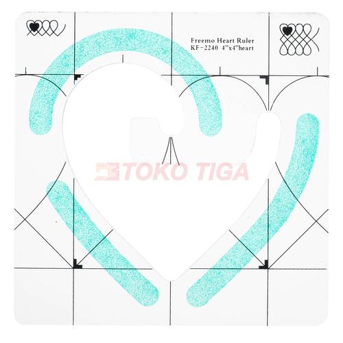 [EZO.0301224] Freemo Heart Ruler Template / Penggaris Quilting Bentuk Hati (KF-2240)