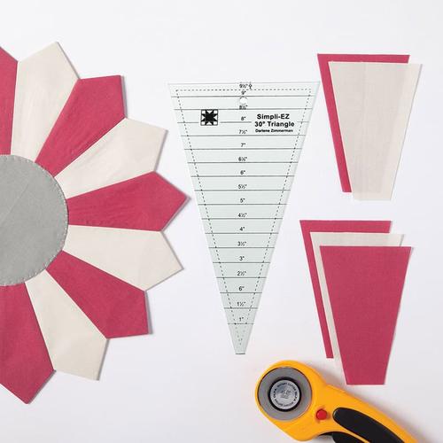 [EZO.0301229] Quilting Ruler / Penggaris Patchwork Dresden Segitiga 9 Inch (EZ-03)