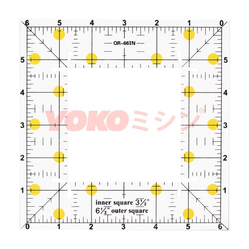 [EZO.0301232] Square Quilting Template Set - Penggaris Pola Persegi 6 inch - QR-66IN