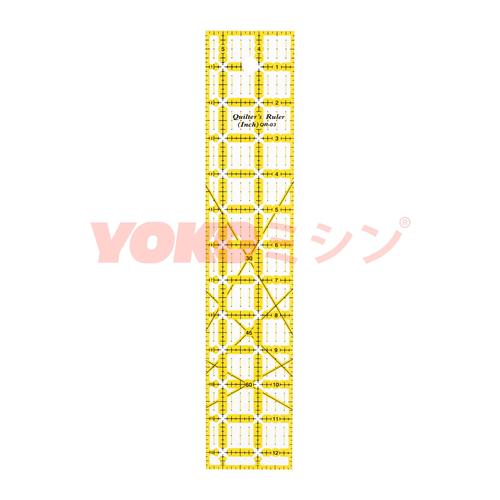 [EZO.0301250] Quilting Ruler / Penggaris Quilting 12,5 x 2,5 Inch - YOKO (QR-03)