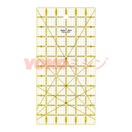 [EZO.0301251] Quilting Ruler / Penggaris Quilting 12 x 6 Inch - YOKO (QR-06)