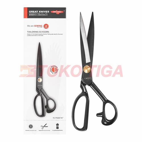 [EZO.0301262] Gunting Bahan Kain Tailor Taiwan TC-P260-10 inch Merek GREAT KNIVES