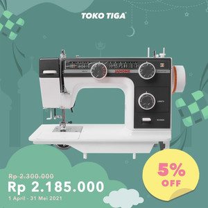 [EZO.0301312] Mesin Jahit JANOME L-395F / L395F Semi Portable - Body Full Besi