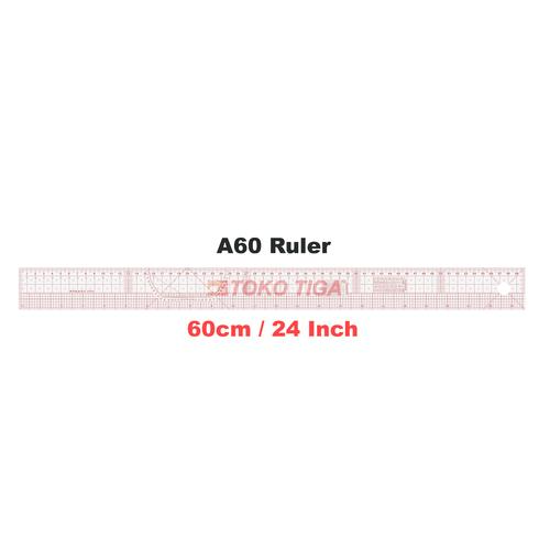 [EZO.0301336] Penggaris Jahit/Menjahit/Skala - Quilting Ruler 60cm / 24 Inch - (A60)