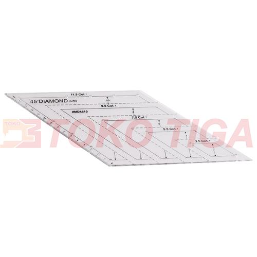 [EZO.0301371] Quilting Ruler / Penggaris Patchwork - Model Ketupat/Diamond - MD4510