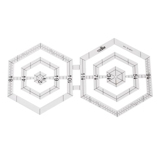 [EZO.0301375] Quilting Ruler / Penggaris Patchwork - Model Persegi 6/Hexagon-NT-6010