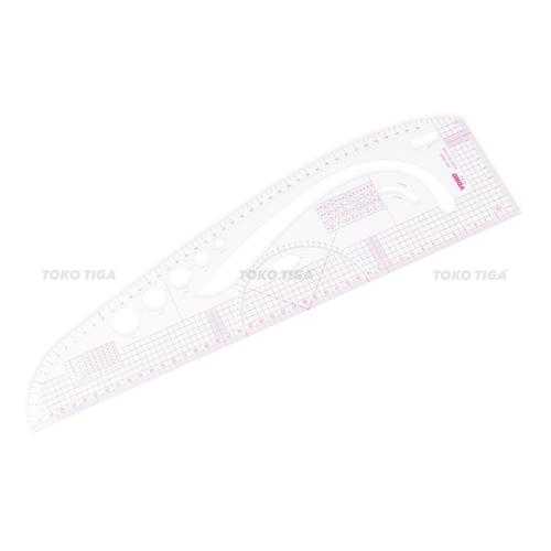 [EZO.0301419] Penggaris Jahit/Menjahit - Pola Quilting Patchwork Ruler 45cm - 3245
