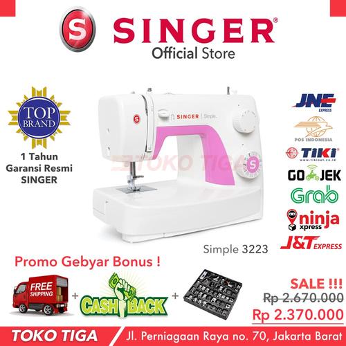 [EZO.0301502] Mesin Jahit SINGER 3223 SIMPLE + BONUS ( Portable Multifungsi )