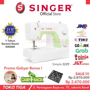 [EZO.0301505] Mesin Jahit SINGER 3229 SIMPLE + BONUS ( Portable Multifungsi )