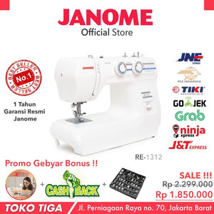 [EZO.0301515] Mesin Jahit JANOME RE 1312 / RE1312 + BONUS (Portable Multifungsi)