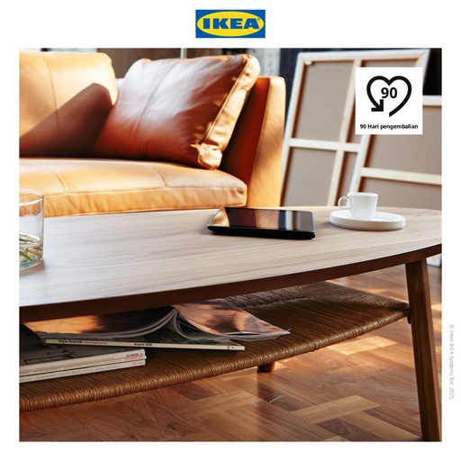 [EZO.0500007] IKEA STOCKHOLM Meja Tamu Veneer Kayu Walnut 180x59cm