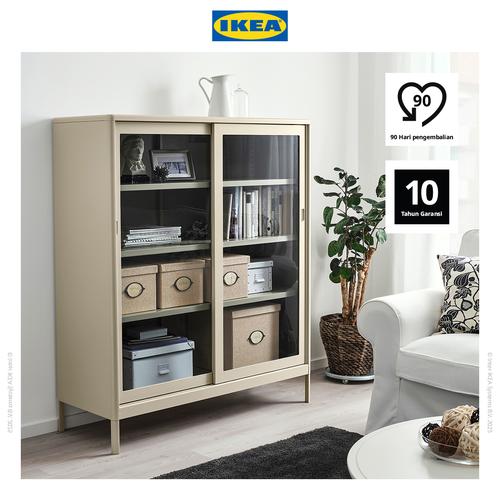[EZO.0500027] IKEA IDASEN Kabinet Dengan Pintu Geser Minimalis Krem 120x140cm