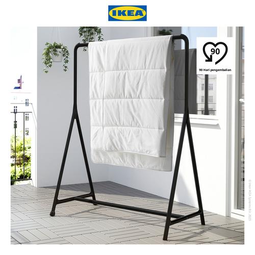 [EZO.0500035] IKEA TURBO Rak Pakaian Serbaguna Hitam 117x59cm