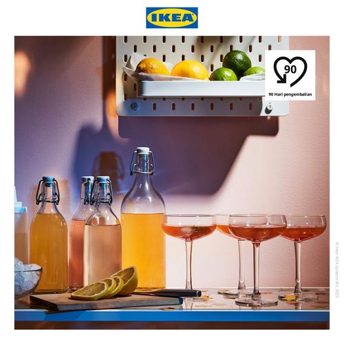 [EZO.0500059] IKEA KORKEN Botol Air Minum 0.5L dengan penutup