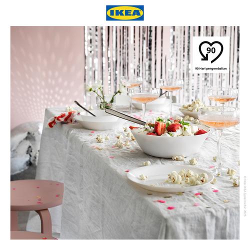 [EZO.0500060] IKEA OFTAST Mangkok Saji Keramik Putih 23cm