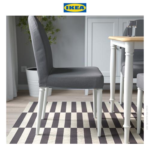 [EZO.0500066] IKEA DANDERYD Kursi Makan Purih/VISSLE Abu-Abu