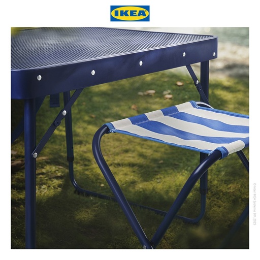 [EZO.0500075] IKEA STRANDON Bangku Lipat Biru