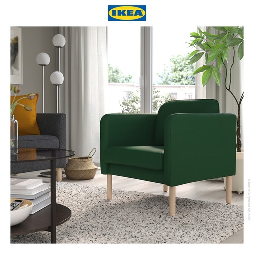 [EZO.0500079] IKEA VISKABACKA Kursi Berlengan Minimalis VISSLE Hijau Tua