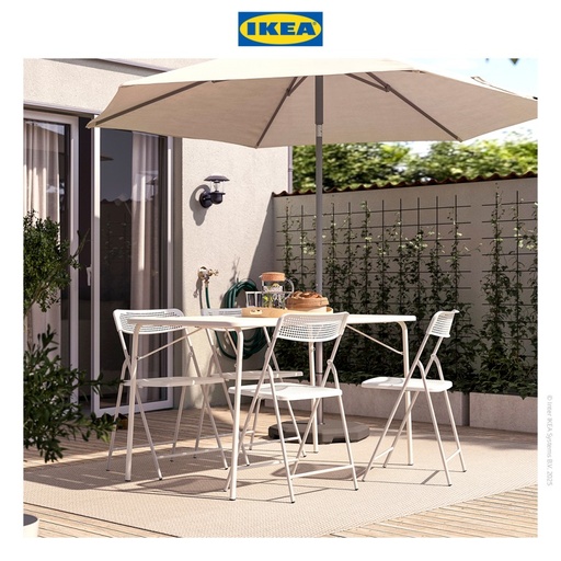 [EZO.0500088] IKEA TORPARO Meja Luar Ruangan Dapat Dilipat Putih 130x74cm
