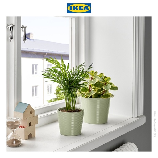 [EZO.0500092] IKEA BROKSPIREA Pot Tanaman Hijau Muda 9cm