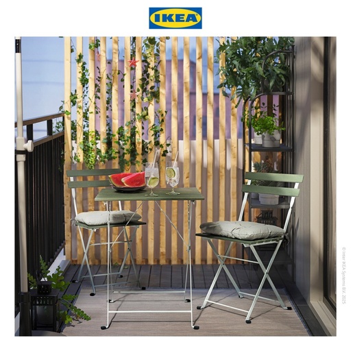 [EZO.0500102] IKEA TARNO Kursi Luar Ruangan Dapat Dilipat Putih/Hijau
