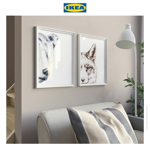 [EZO.0500103] IKEA BILD Poster Gambar Beruang dan Rubah 30x40cm Isi 2pcs