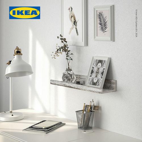 [EZO.0500105] IKEA MOSSLANDA Ambalan Rak Serbaguna Efek Kayu Pinus 55cm