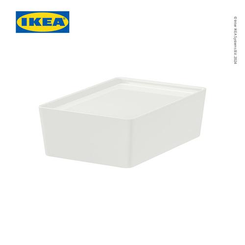 [EZO.0500127] IKEA KUGGIS Kotak Penyimpanan Dengan Tutup Putih 18x26x8cm
