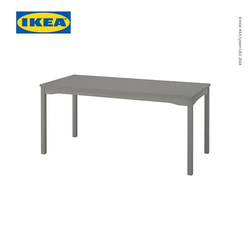 [EZO.0500146] IKEA HAUGA Meja Makan Minimalis Abu-Abu/Veneer Kayu 168x74cm