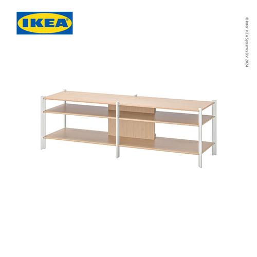 [EZO.0500149] IKEA JATTESTA Meja TV Serbaguna Warna Putih/Bambu Muda160x40x49cm